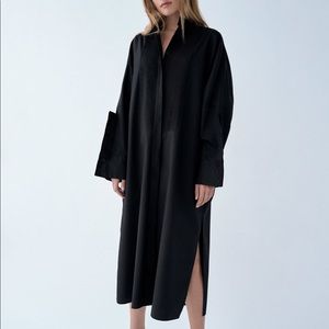 Zara pintuck poplin dress XS/S